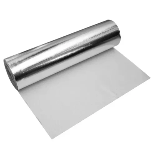 Aluminum foil coated filberglass fabric combines high-strength fiberglass with a reflective aluminum surface, creating anideal thermal barrier and radiant heat shield for industrial insulation, HVAC systems, and protective covers. The foil layerenhances heat reflection while the fiberglass base provides durability and tear resistance.