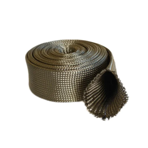 Basalt fiber sleeve is a braided, tubular sleeve made from continuous basalt filaments, providing outstanding thermalinsulation, fire resistance, and abrasion protection. lt is widely used for insulating and protecting wires, cables, andhoses in high-temperature environments such as automotive and aerospace systems, industrial machinery, and exhaustcomponents, as well as for creating fireproof barriers around critical elements.